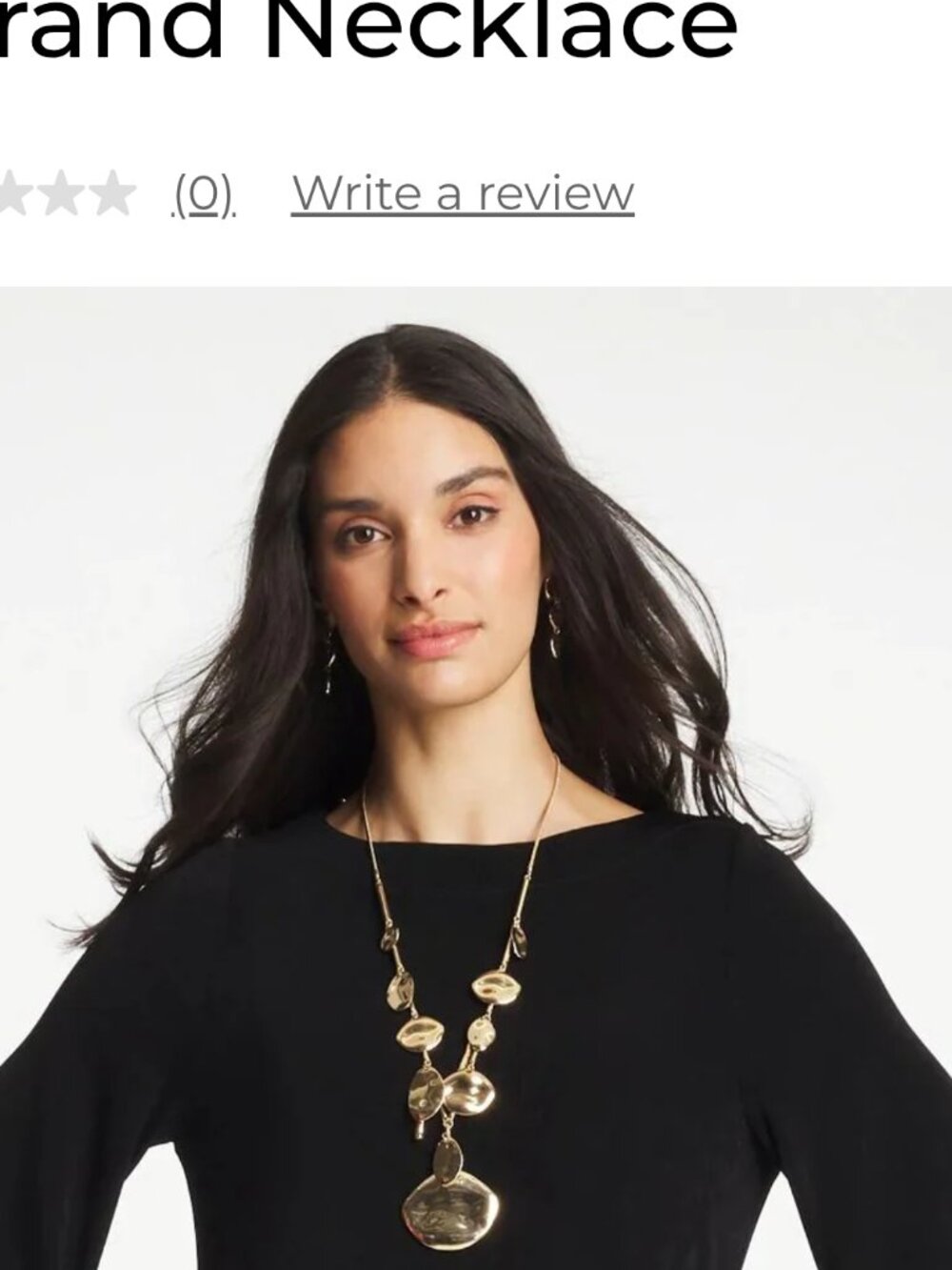 New Chioc's Gold Long Single Strand Necklace